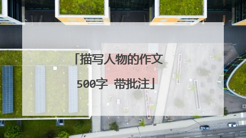 描写人物的作文 500字 带批注