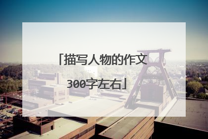 描写人物的作文300字左右