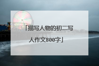 描写人物的初二写人作文800字