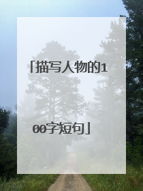 描写人物的100字短句