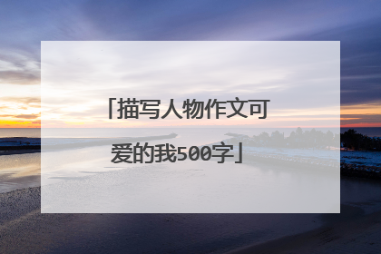 描写人物作文可爱的我500字