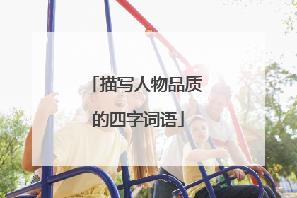 描写人物品质的四字词语