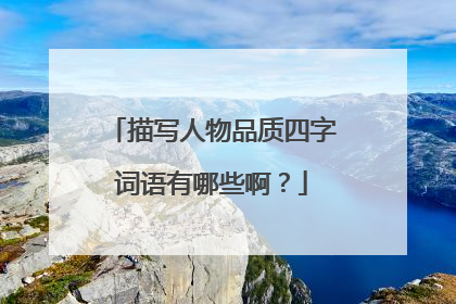 描写人物品质四字词语有哪些啊？