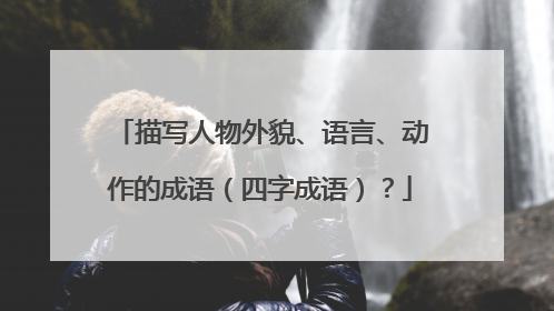 描写人物外貌、语言、动作的成语(四字成语)?