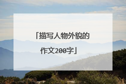 描写人物外貌的作文200字