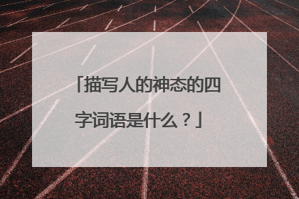描写人的神态的四字词语是什么?
