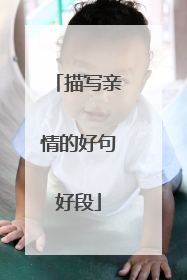 描写亲情的好句好段