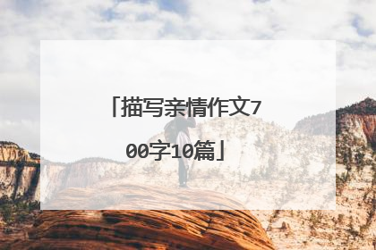 描写亲情作文700字10篇