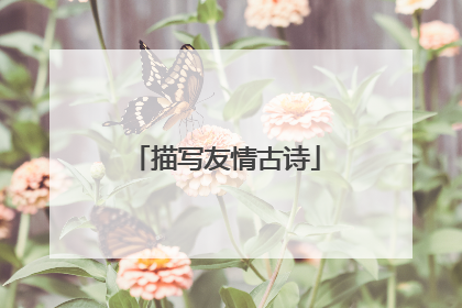 描写友情古诗