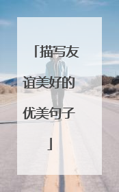 描写友谊美好的优美句子
