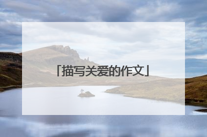 描写关爱的作文