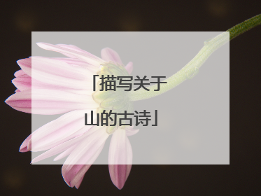描写关于山的古诗