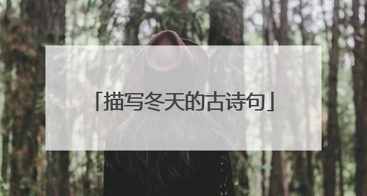 描写冬天的古诗句