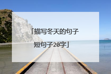 描写冬天的句子短句子20字