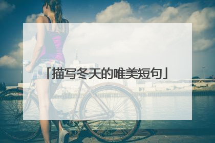 描写冬天的唯美短句