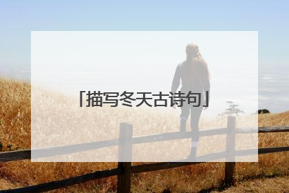 描写冬天古诗句