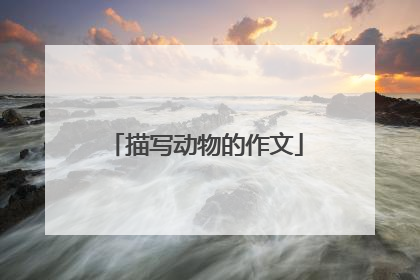描写动物的作文