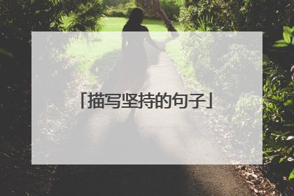 描写坚持的句子