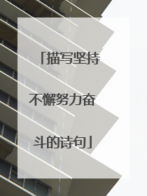 描写坚持不懈努力奋斗的诗句