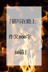 描写在路上作文800字10篇