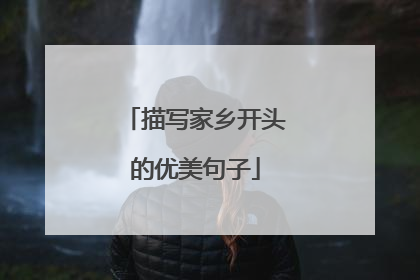 描写家乡开头的优美句子