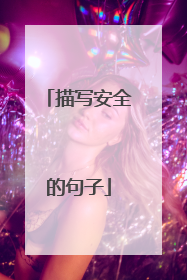 描写安全的句子