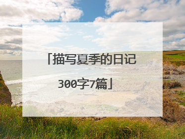 描写夏季的日记300字7篇