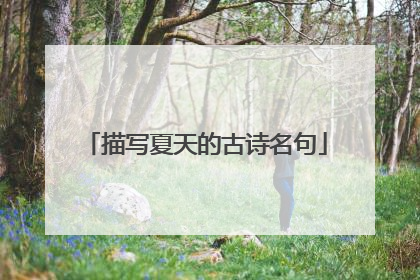 描写夏天的古诗名句