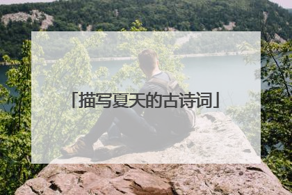 描写夏天的古诗词