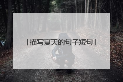 描写夏天的句子短句