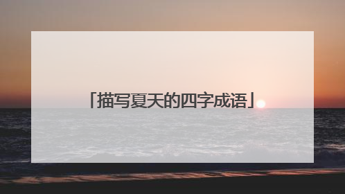 描写夏天的四字成语