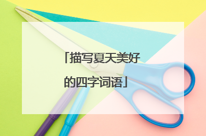 描写夏天美好的四字词语