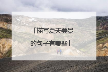 描写夏天美景的句子有哪些