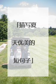 描写夏天优美的短句子