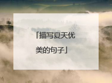 描写夏天优美的句子