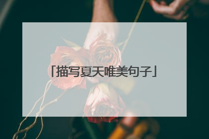 描写夏天唯美句子