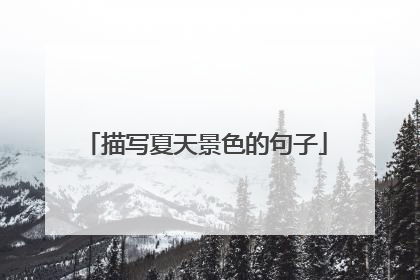 描写夏天景色的句子