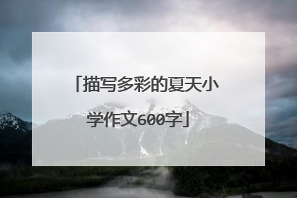 描写多彩的夏天小学作文600字