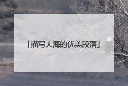 描写大海的优美段落