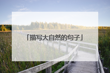 描写大自然的句子