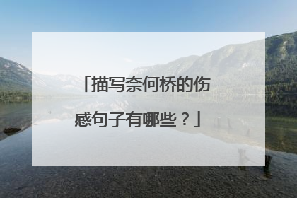 描写奈何桥的伤感句子有哪些?