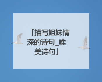 描写姐妹情深的诗句_唯美诗句