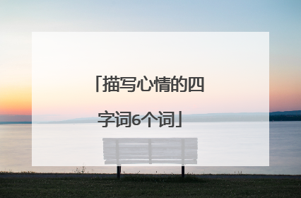 描写心情的四字词6个词