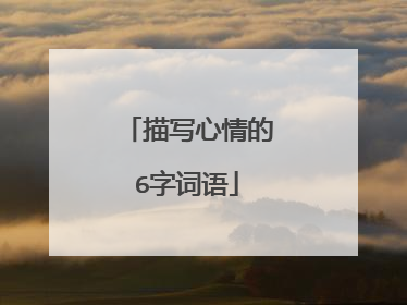 描写心情的6字词语