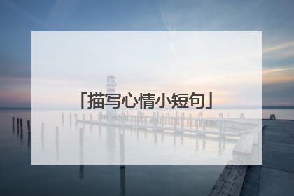 描写心情小短句