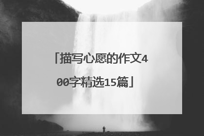 描写心愿的作文400字精选15篇