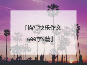描写快乐作文600字5篇