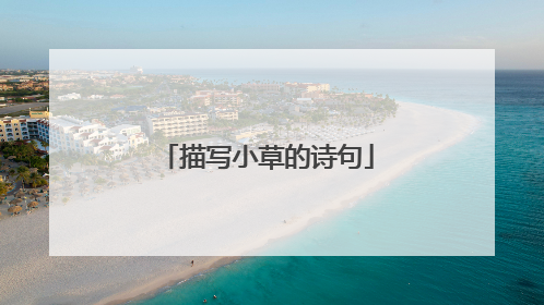 描写小草的诗句