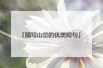 描写山景的优美短句