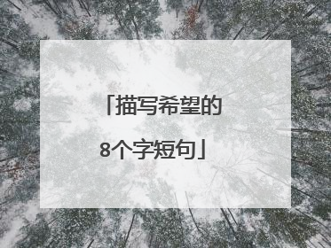 描写希望的8个字短句